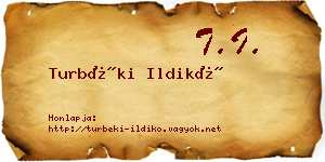 Turbéki Ildikó névjegykártya