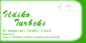 ildiko turbeki business card