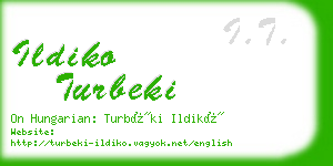 ildiko turbeki business card